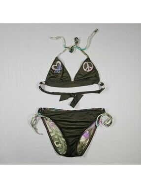 Vintage Lucky Brand bikini top size small, bottom size medium